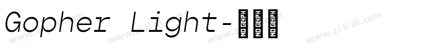 Gopher Light字体转换